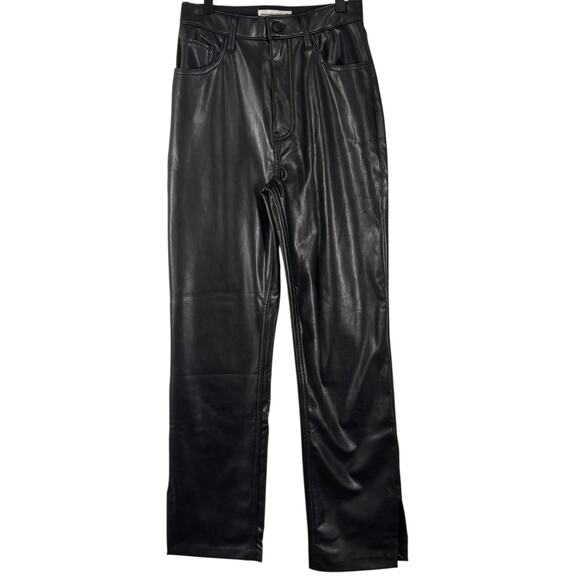 Abercrombie & Fitch Vegan Leather The 90s Straight Ultra High Rise Jeans 26/2 - Picture 3 of 13